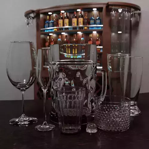 Cups and wine glasses