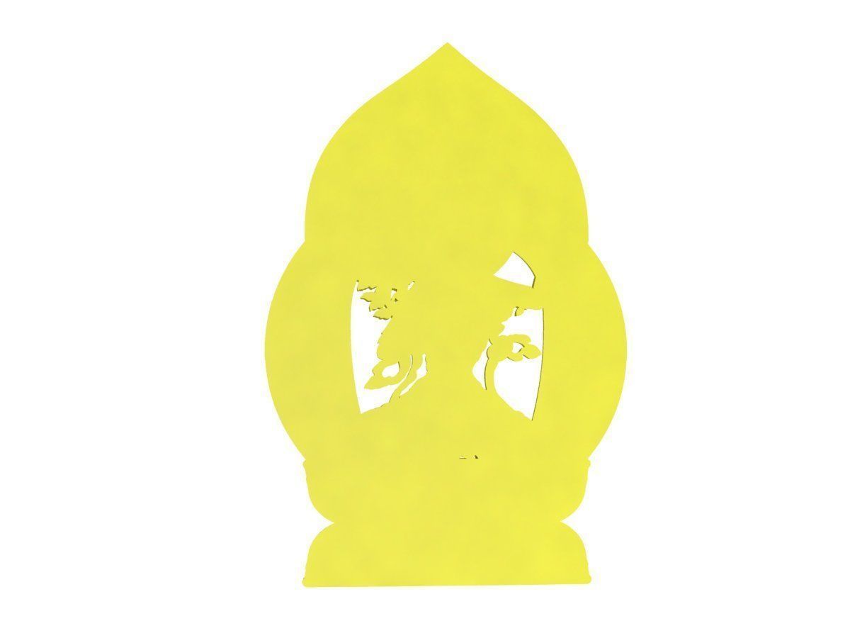 A5112 Buddha Thousand Hands Sitting on Lotus Lucky Pendant 3D print model_4