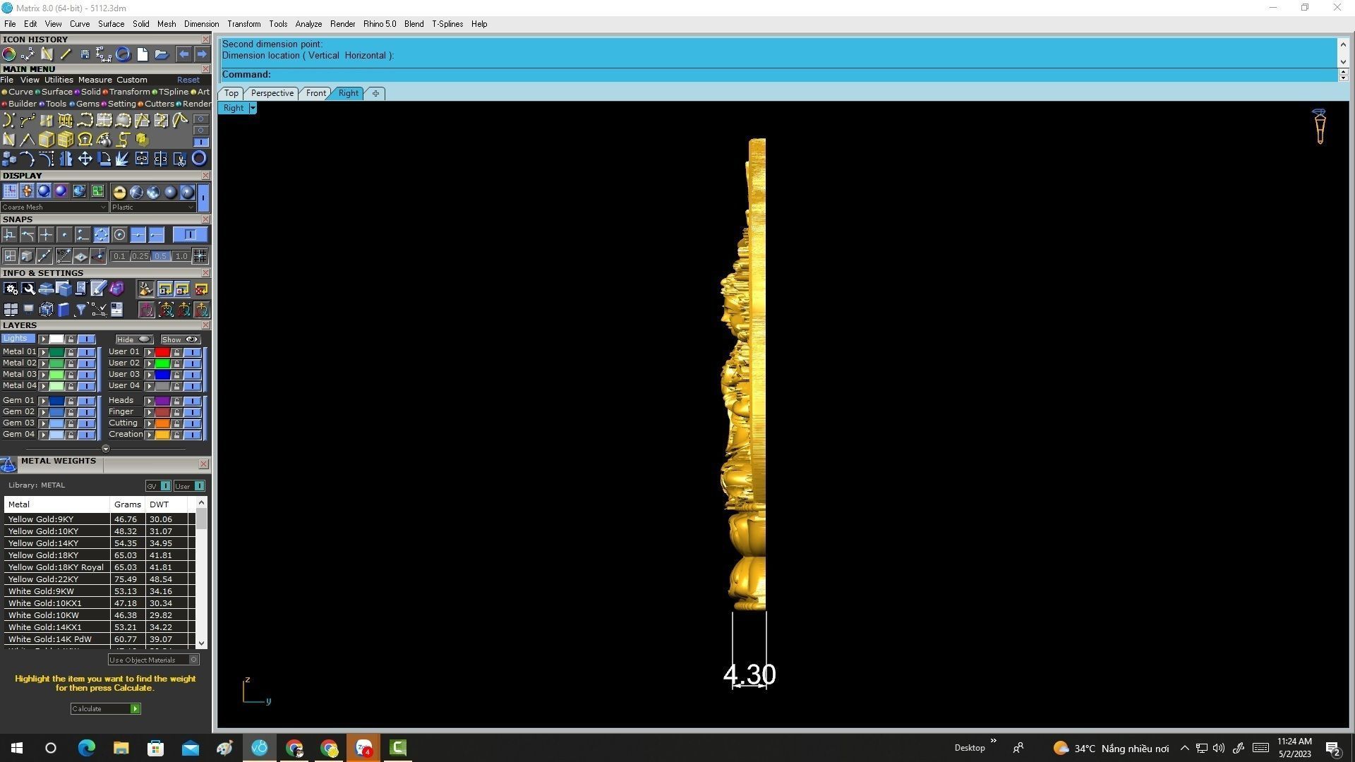 A5112 Buddha Thousand Hands Sitting on Lotus Lucky Pendant 3D print model_7