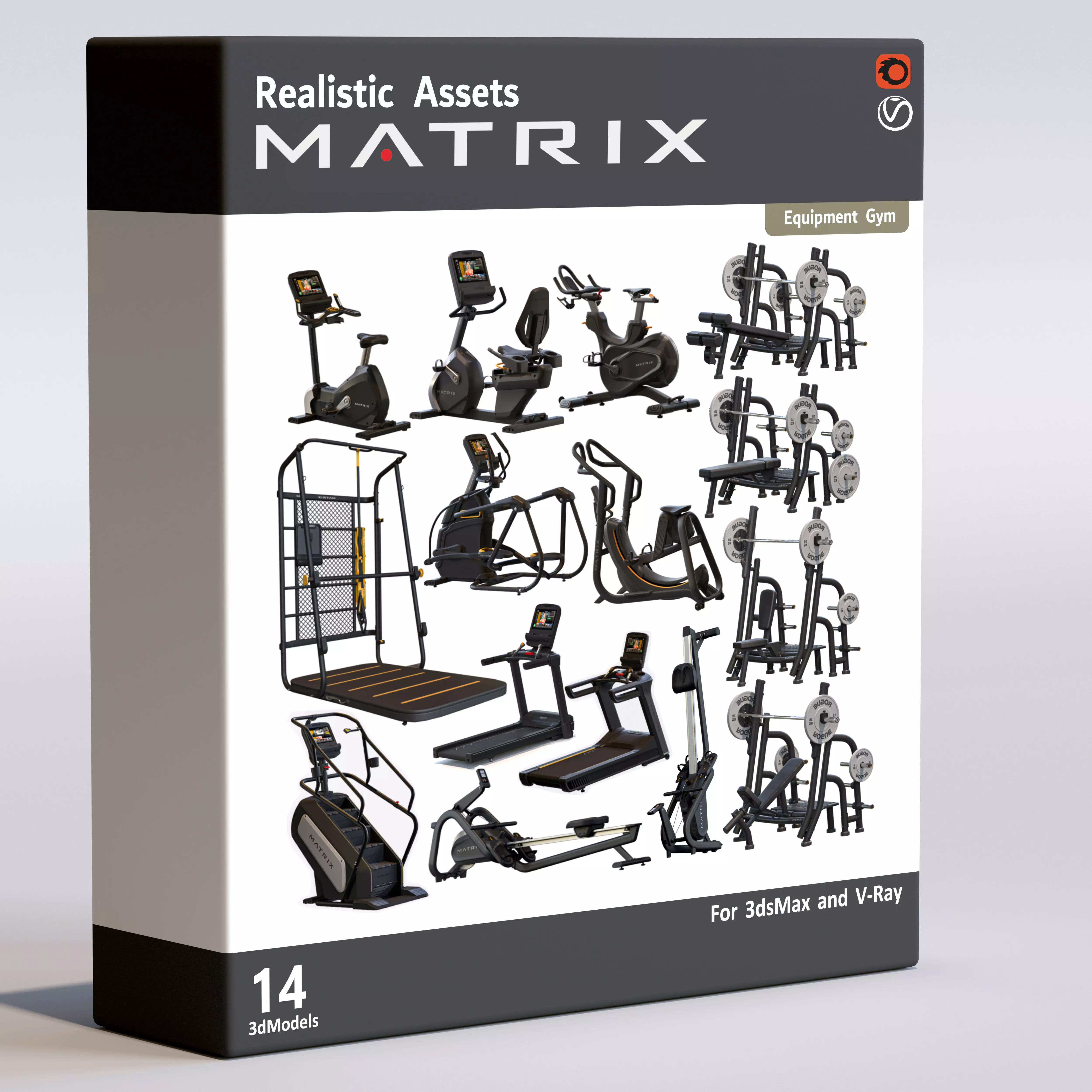 Matrix Gym Equipment 3D model_0