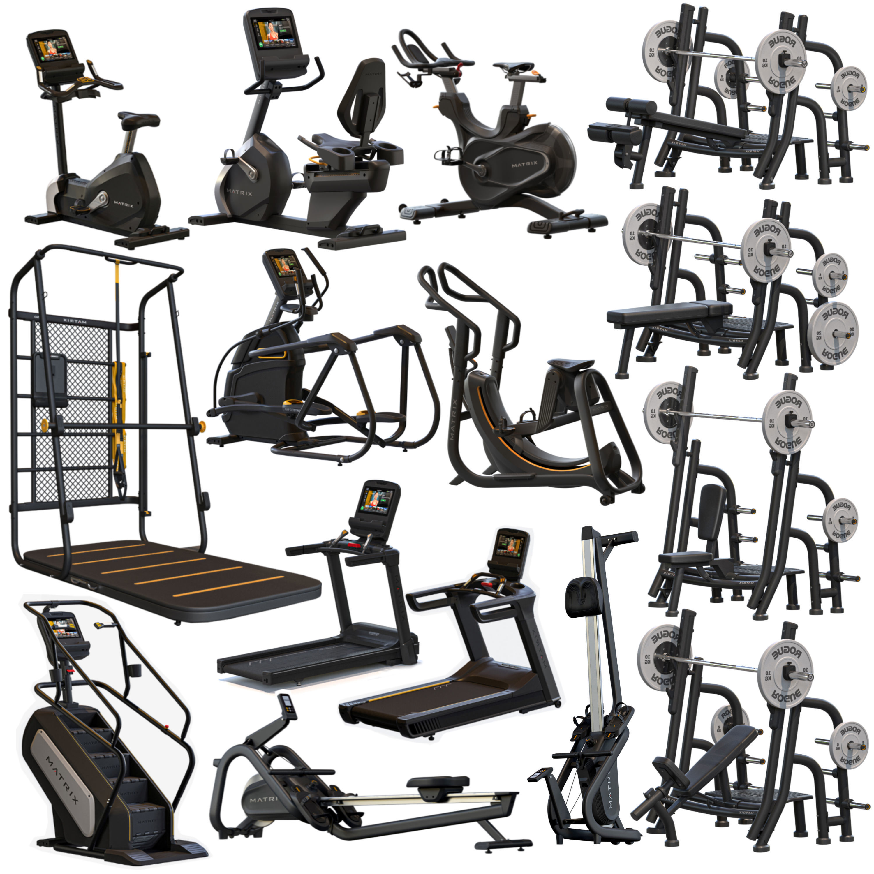 Matrix Gym Equipment 3D model_1
