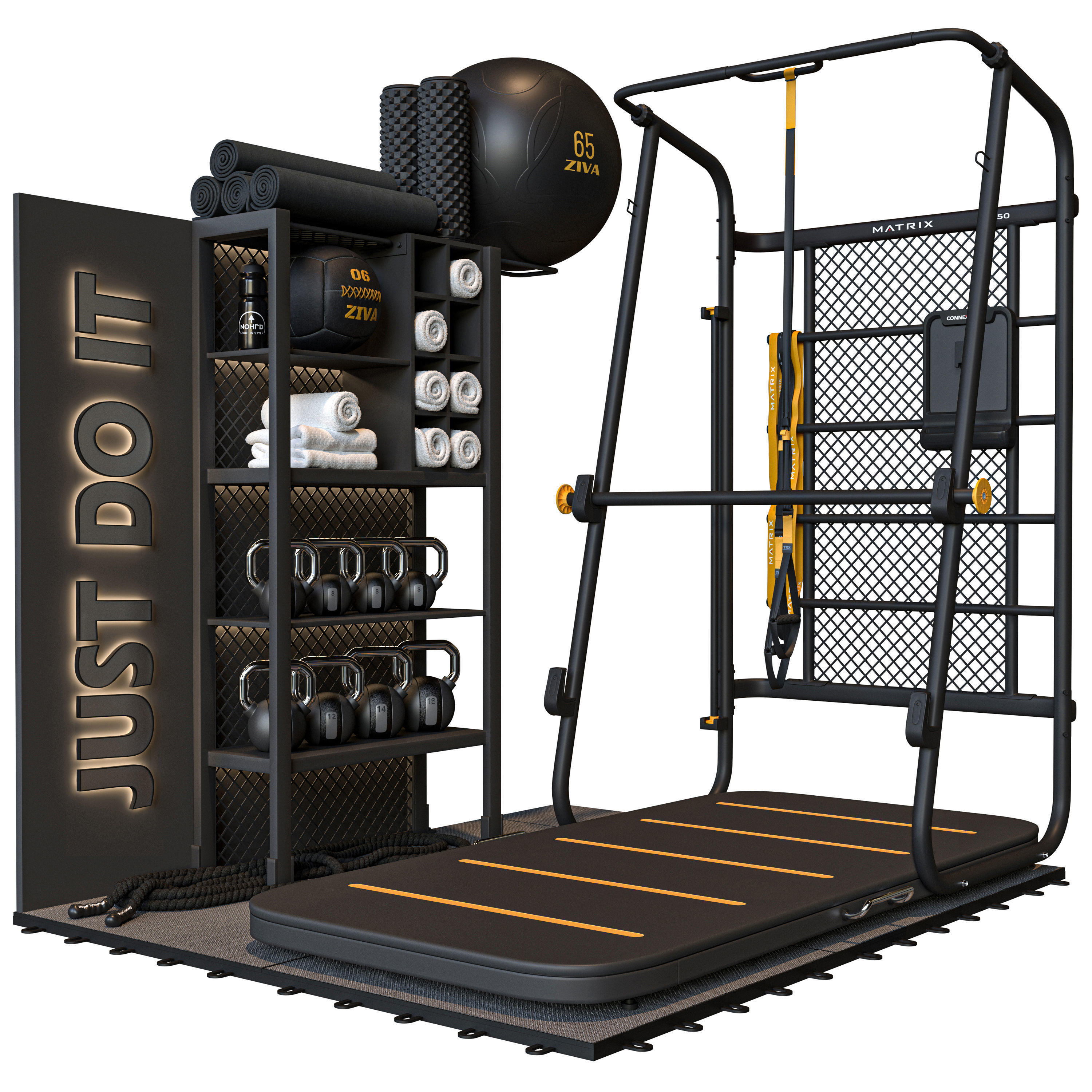 Matrix Gym Equipment 3D model_7