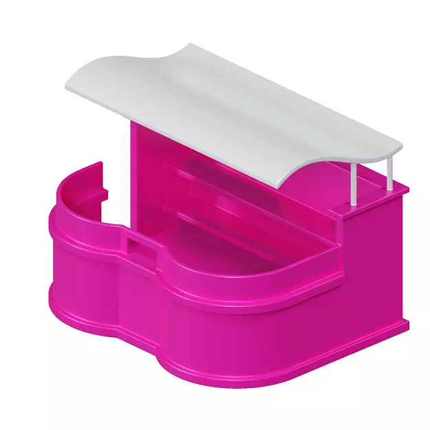 Kids Cafe Stall Toy 3D model_0