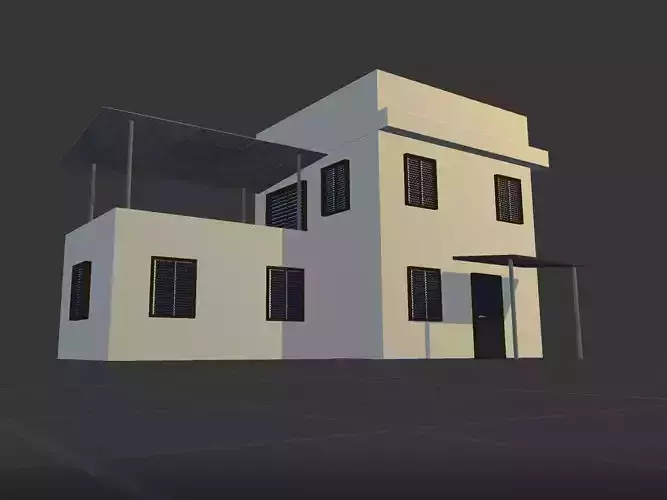 Middle eastern house low poly