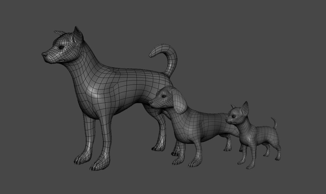 Dog Pack 3D Model Collection_3
