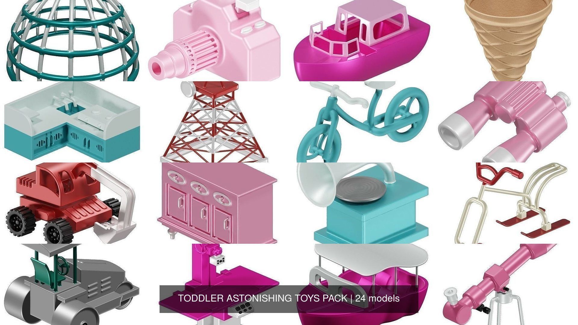 TODDLER ASTONISHING TOYS PACK 3D Model Collection_1