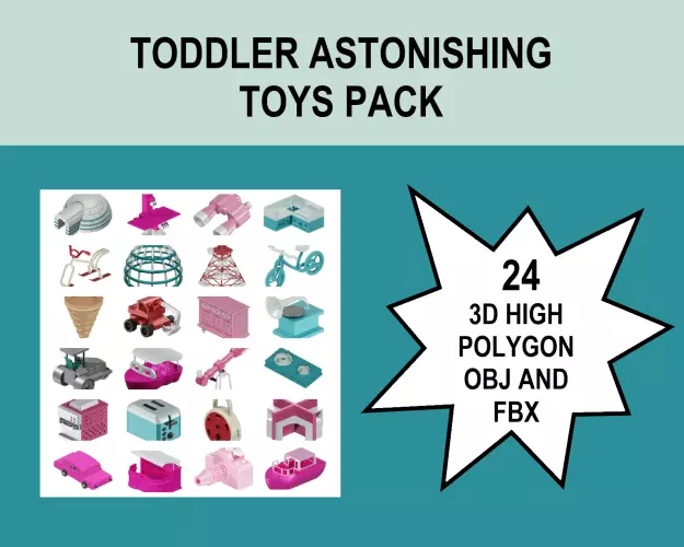TODDLER ASTONISHING TOYS PACK 3D Model Collection_0