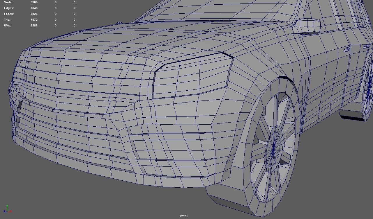 Low Poly Car 02 Low-poly 3D model_11