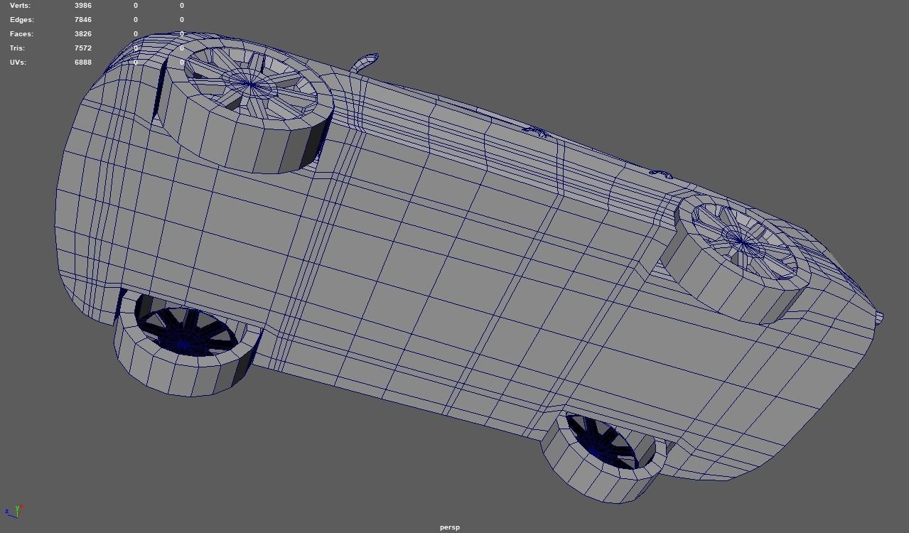 Low Poly Car 02 Low-poly 3D model_10