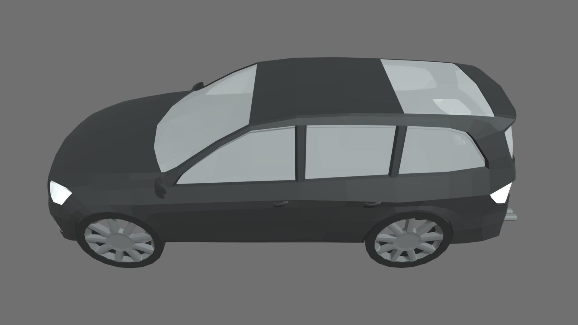 Low Poly Car 02 Low-poly 3D model_2
