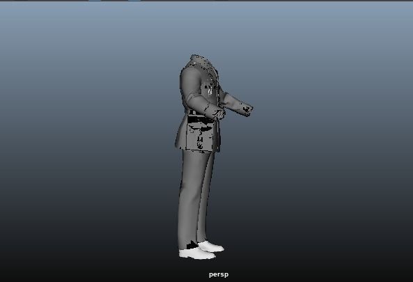 Female Uniform Of Police Low-poly 3D model_18