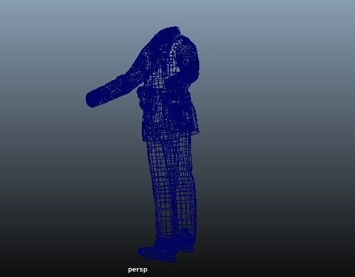 Female Uniform Of Police Low-poly 3D model_19