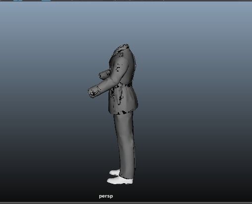 Female Uniform Of Police Low-poly 3D model_23