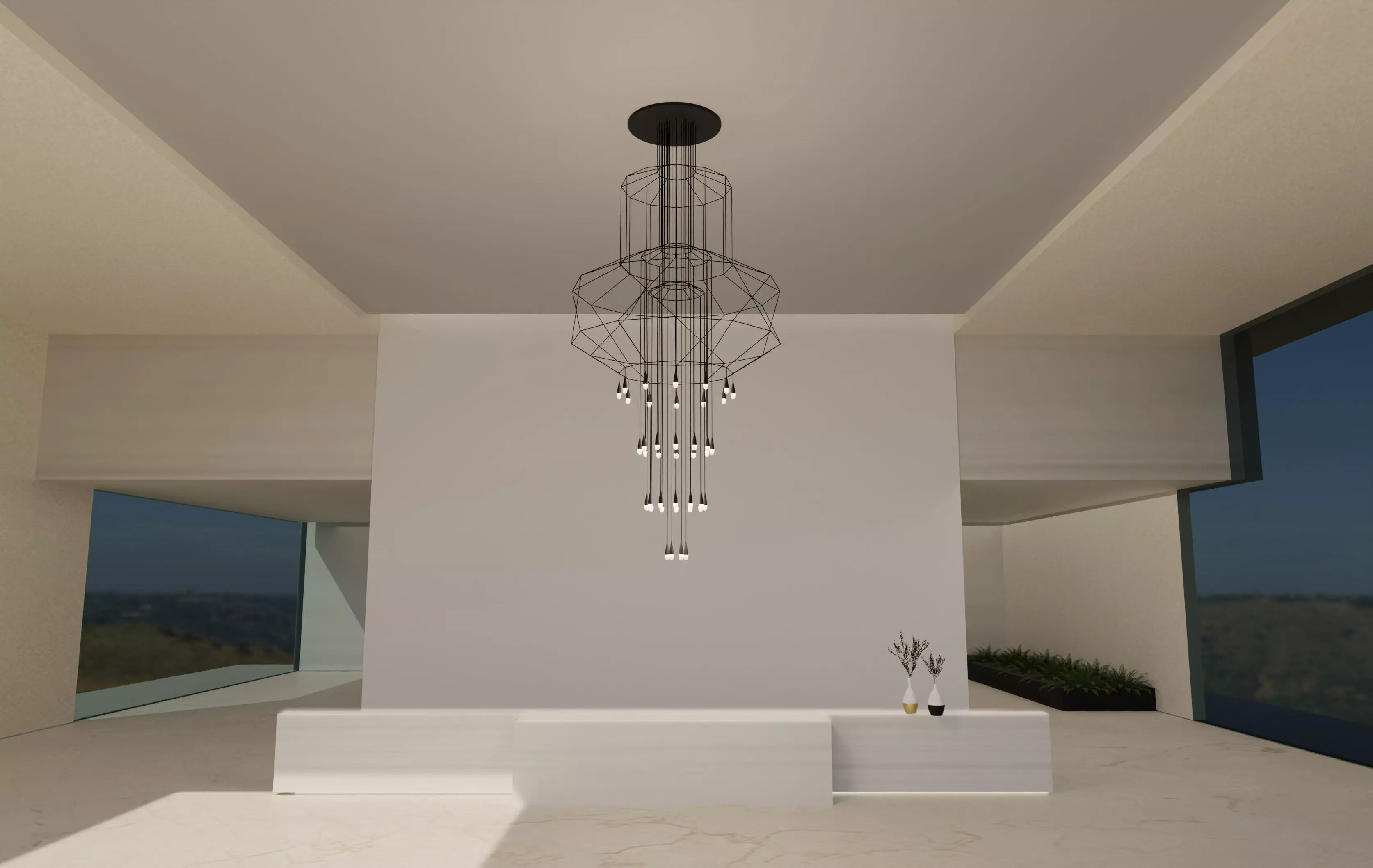 Hall hotel interior Free 3D model