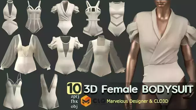 10 3D Bodysuit 3D model