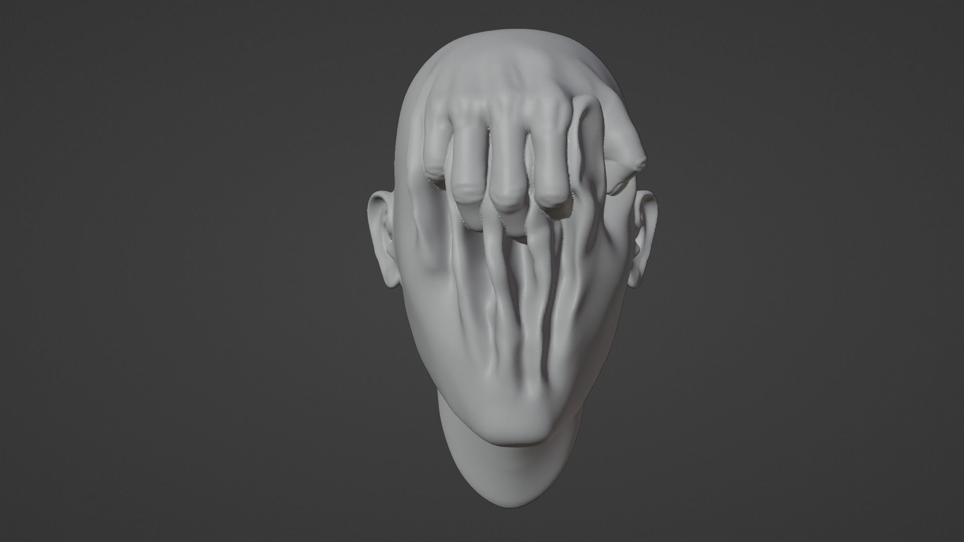 face 3D wall mask 3D print model_4