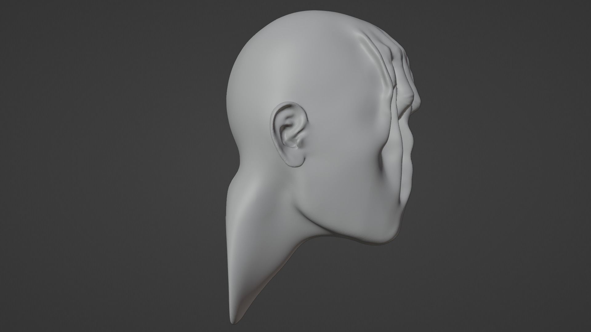 face 3D wall mask 3D print model_3