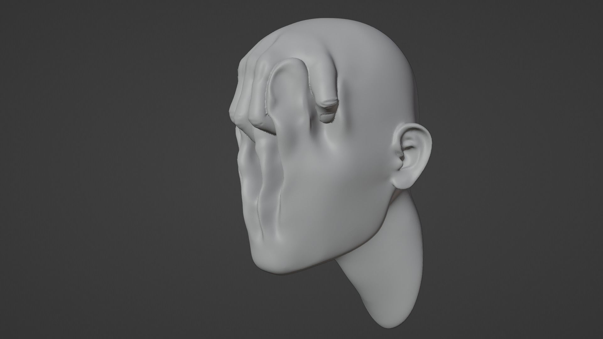 face 3D wall mask 3D print model_5