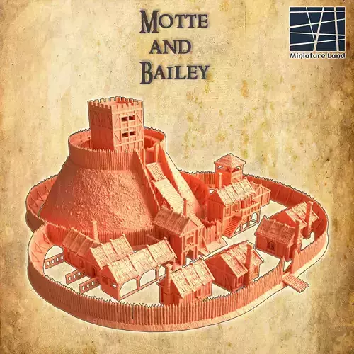 Modular Motte And Bailey Tabletop Terrain 28 MM