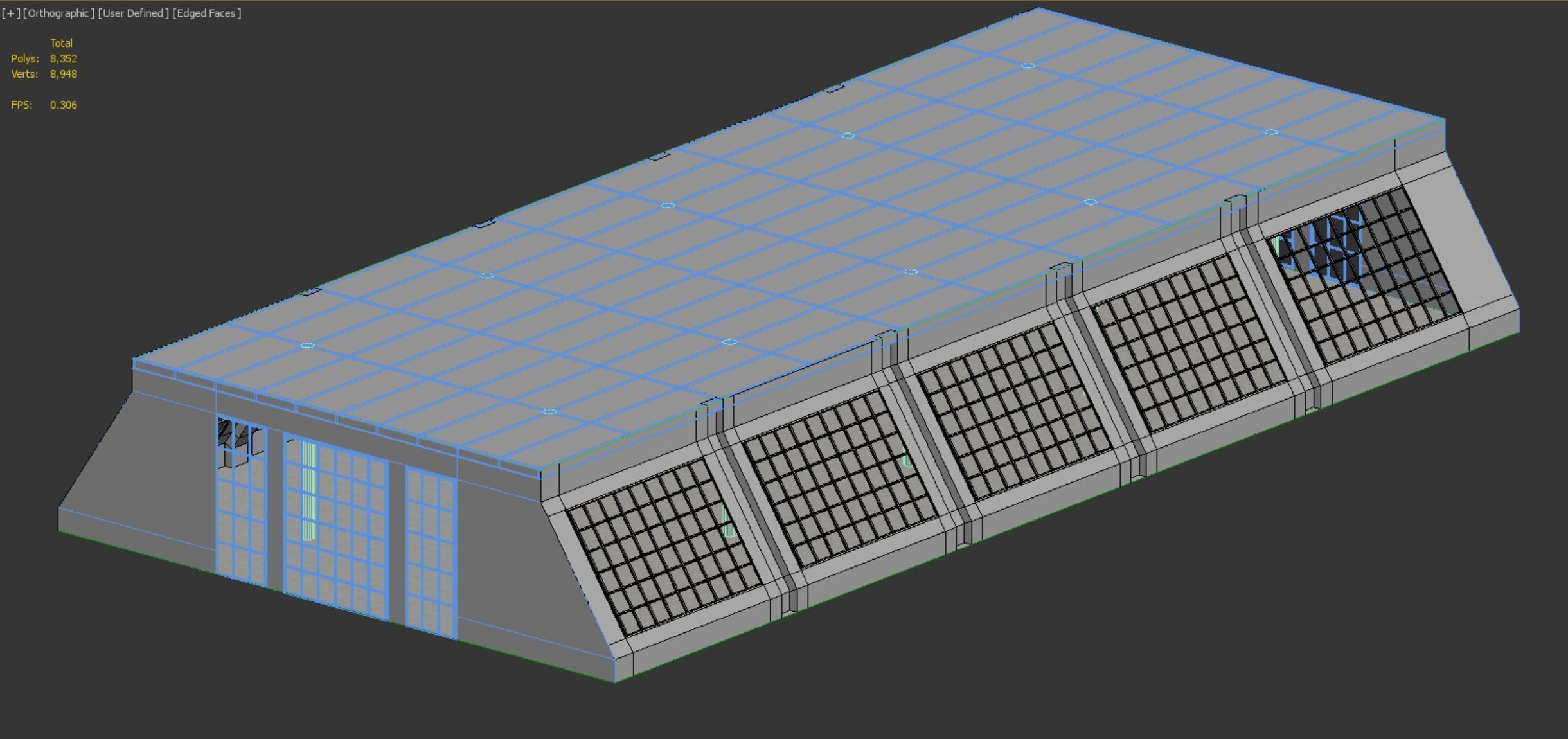 Basemesh interior space 09 Low-poly 3D model_9