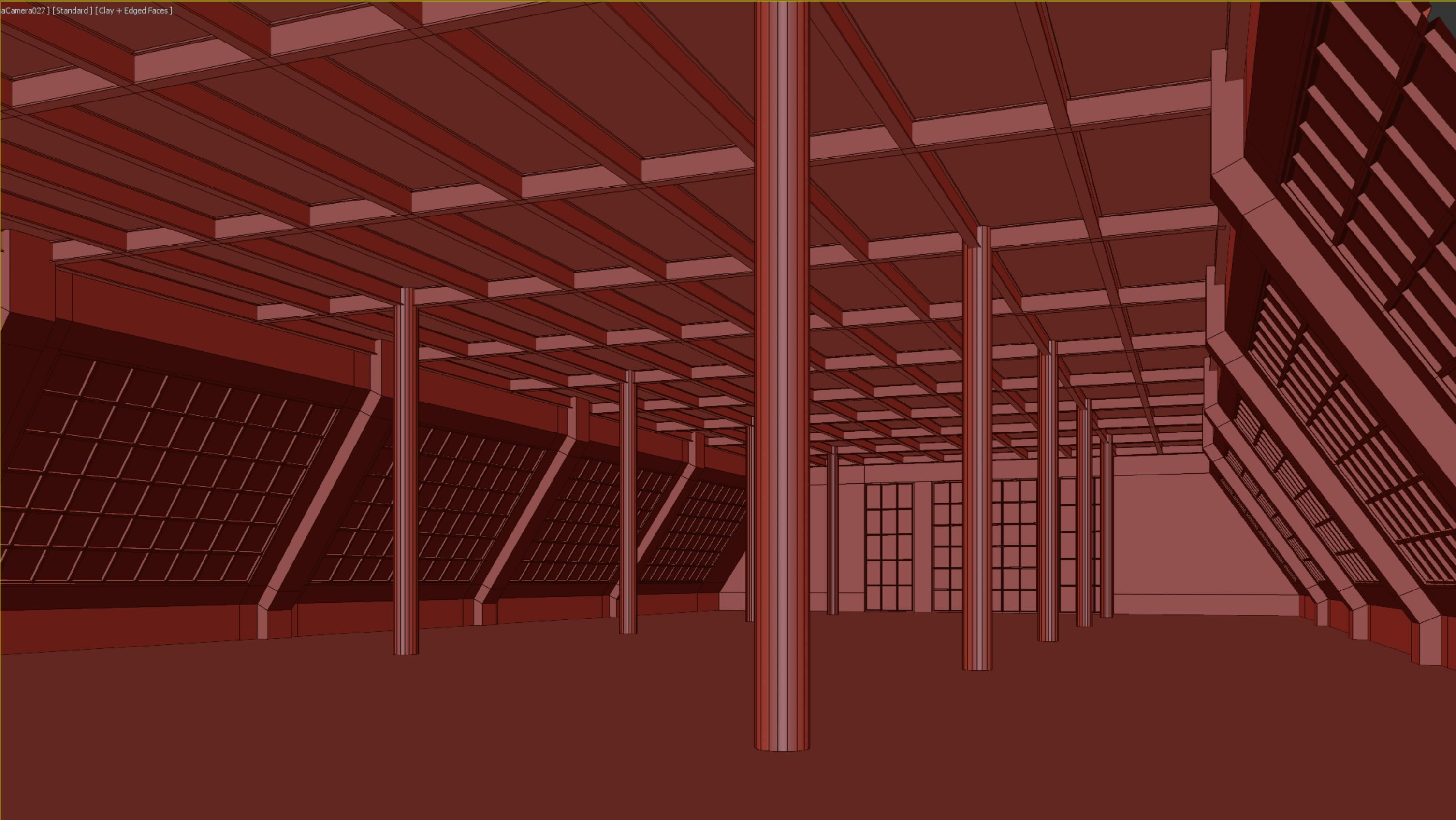 Basemesh interior space 09 Low-poly 3D model_5