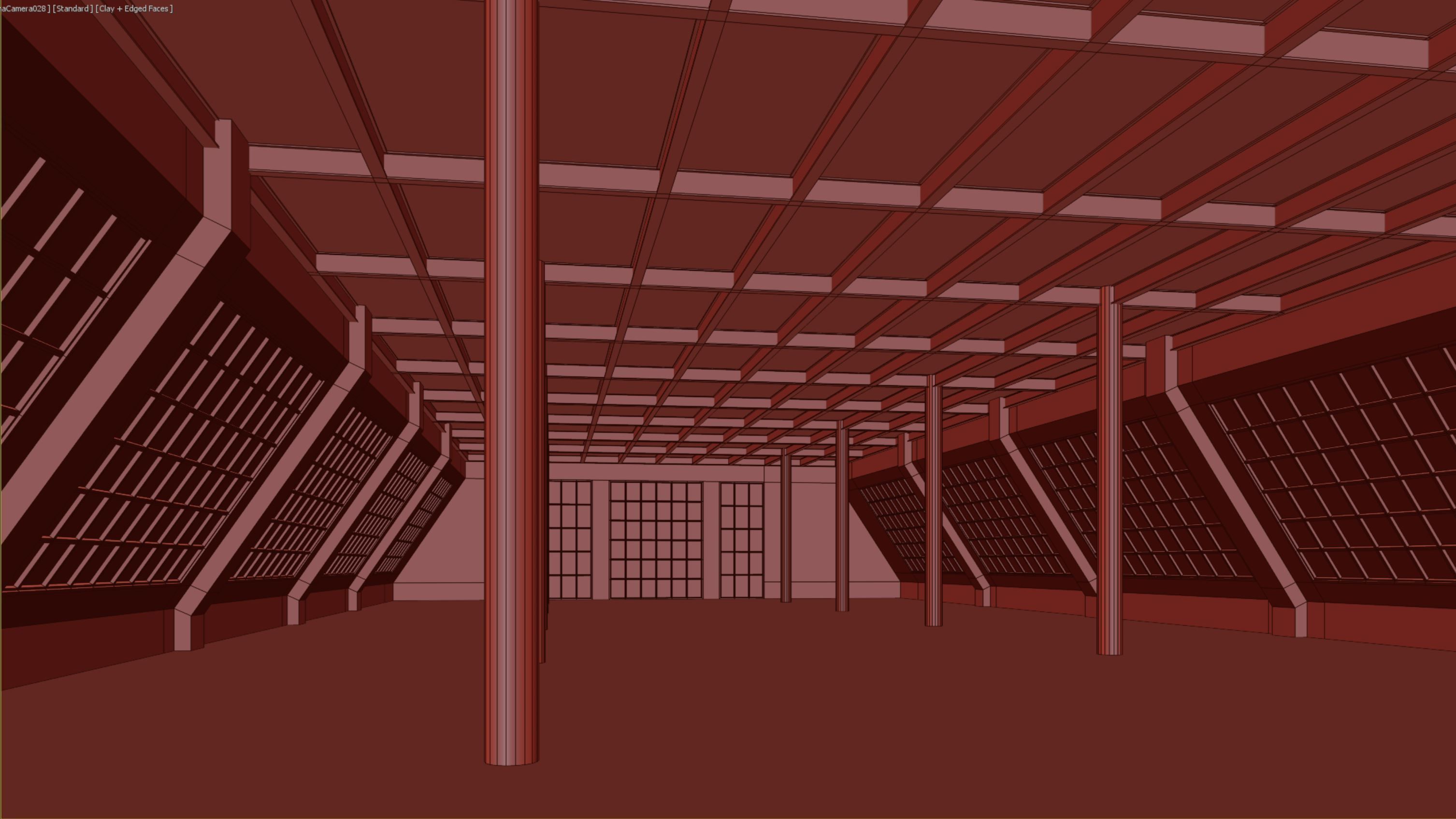 Basemesh interior space 09 Low-poly 3D model_6