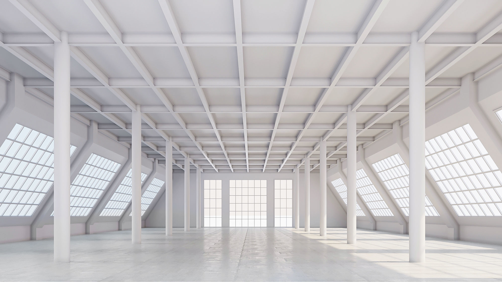 Basemesh interior space 09 Low-poly 3D model_2