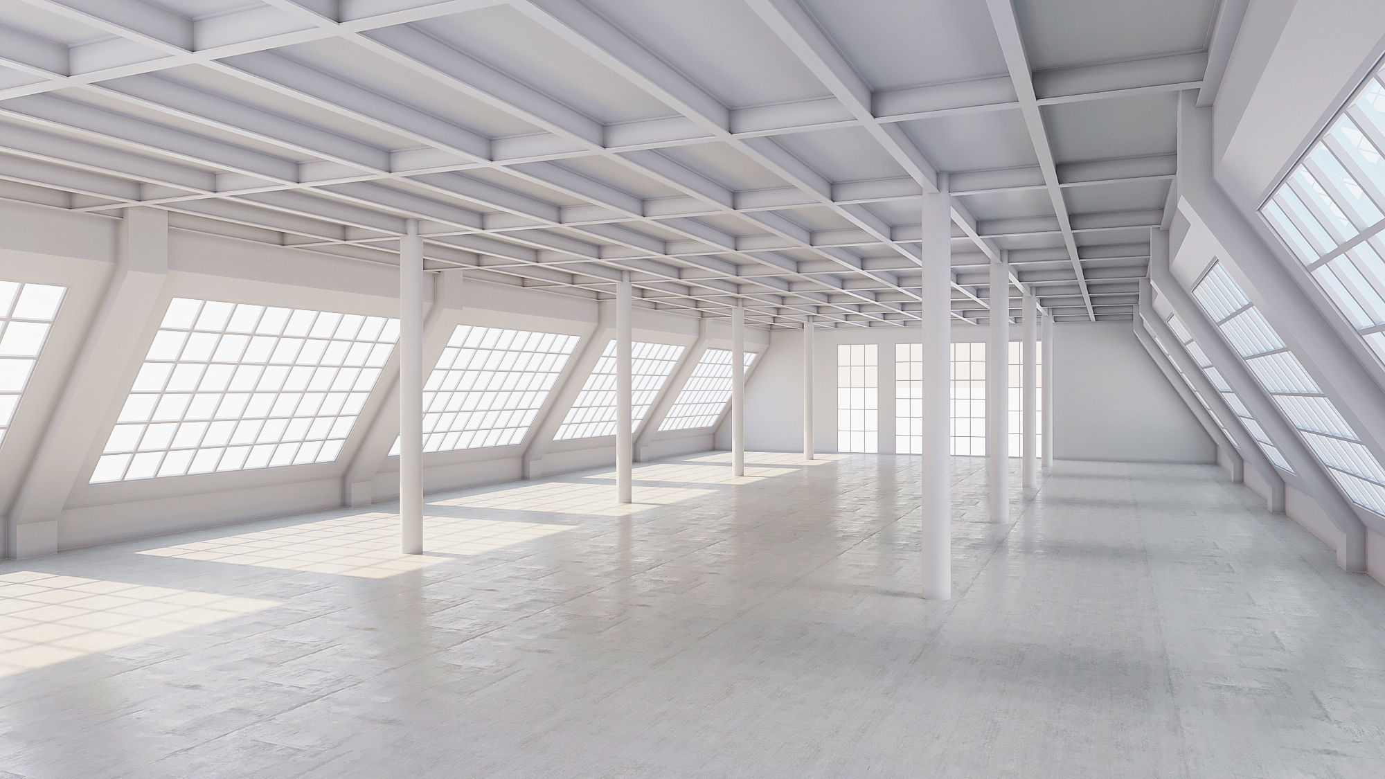 Basemesh interior space 09 Low-poly 3D model_4