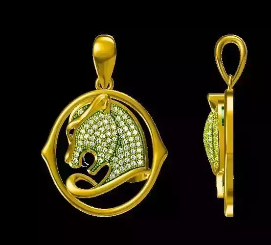 Leopard Pendant Cartier Pendant Animal Pendant 3D model