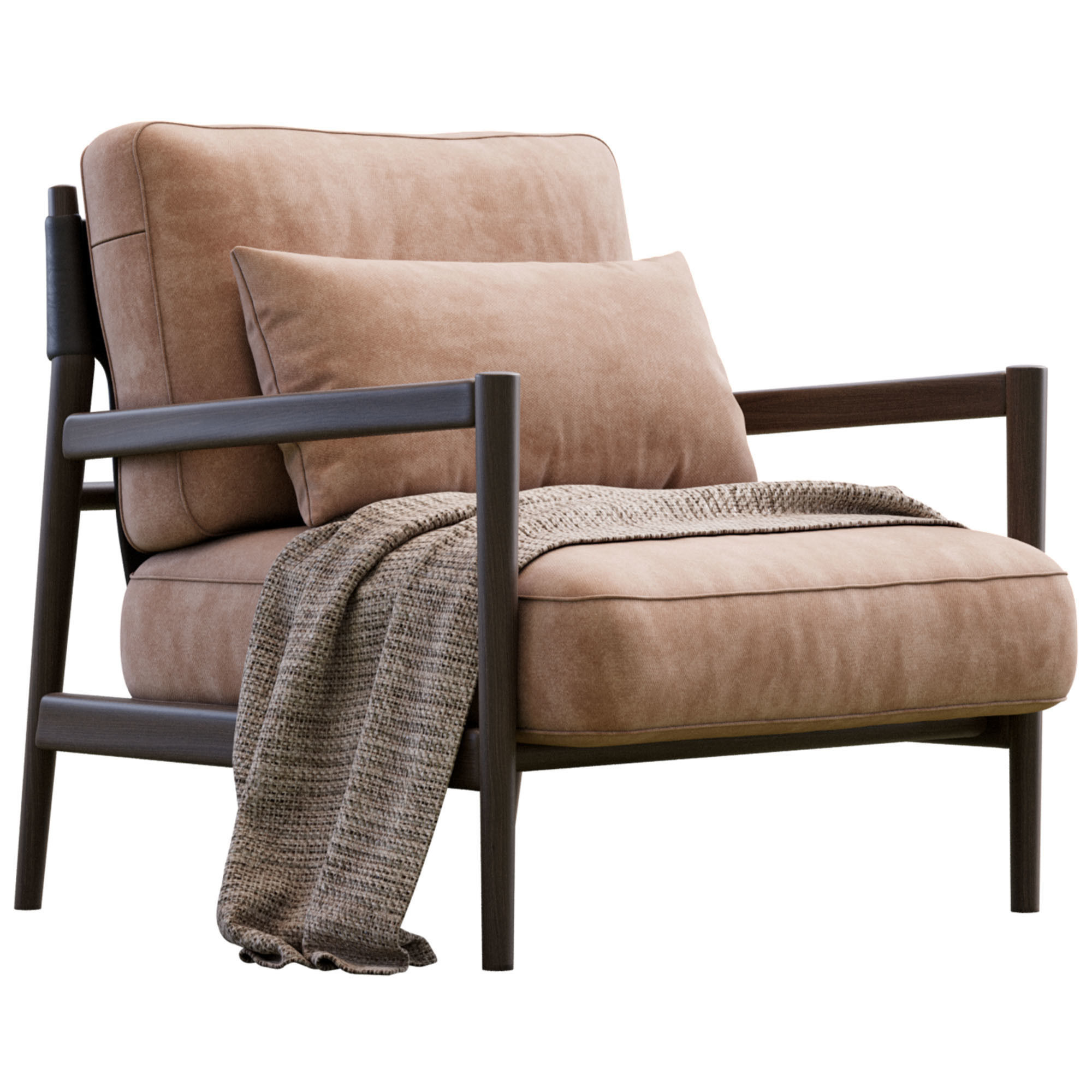 Armchair Maddix By Lema 3D model_1