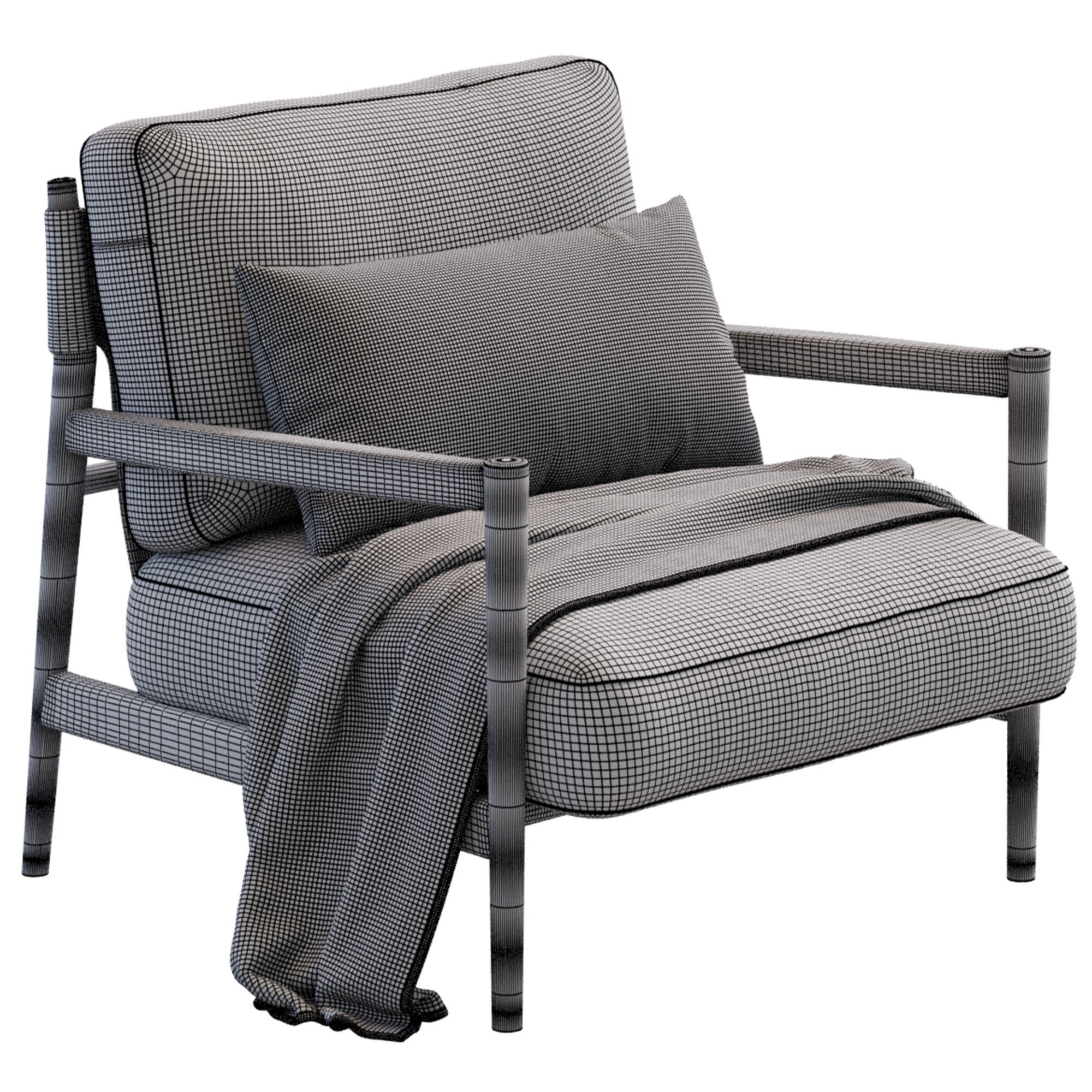 Armchair Maddix By Lema 3D model_2