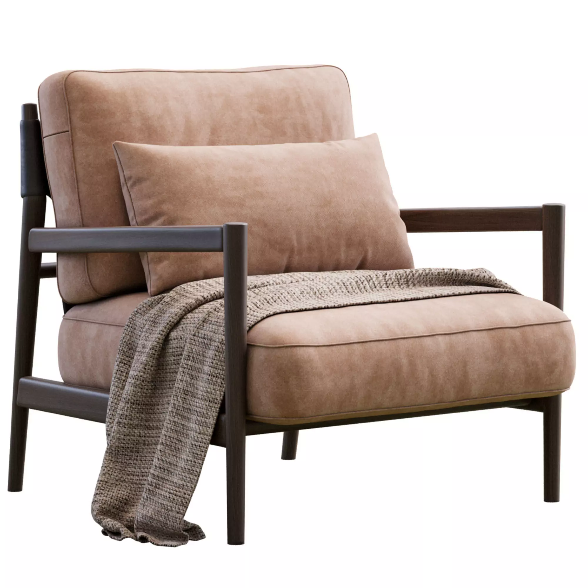 Armchair Maddix By Lema 3D model_0