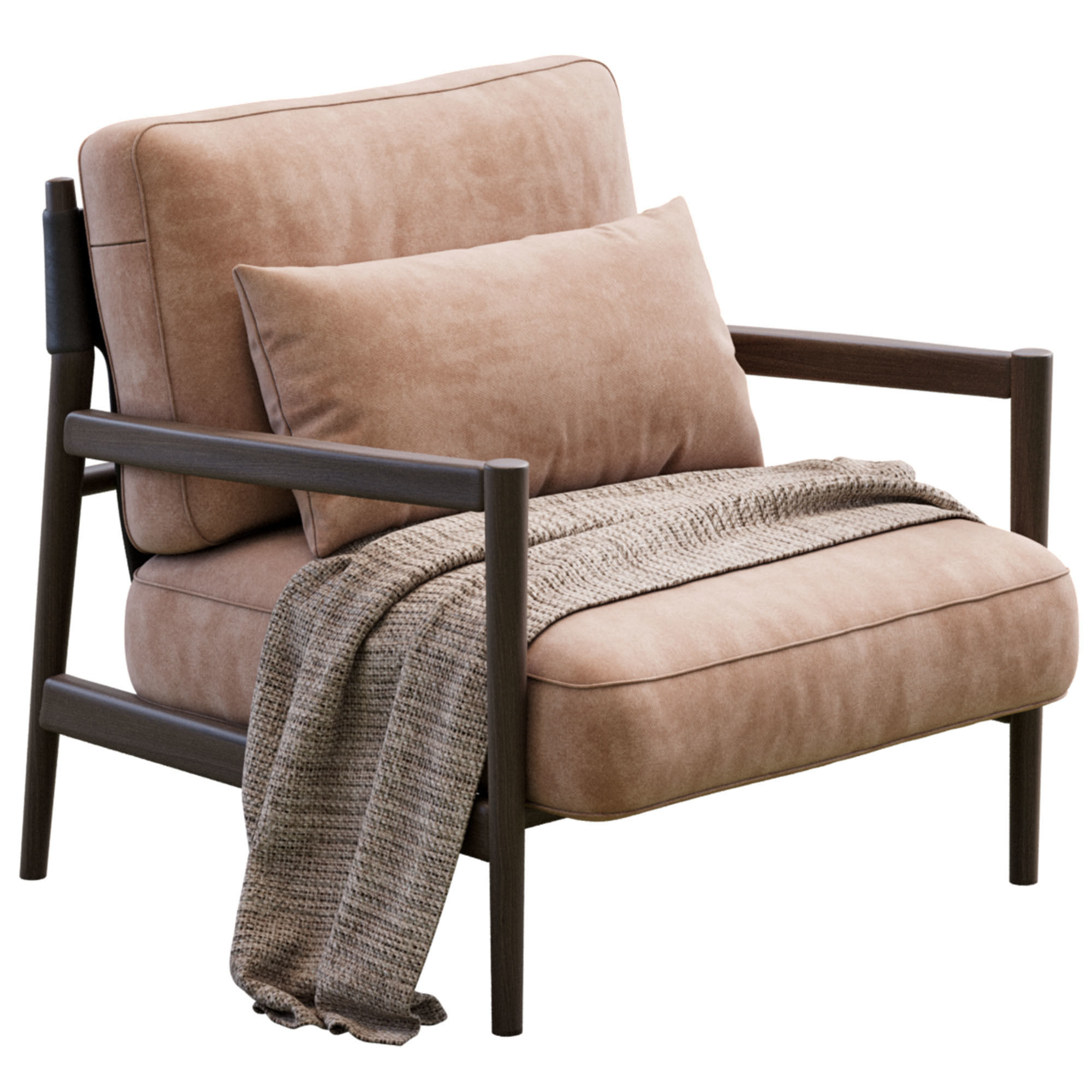 Armchair Maddix By Lema 3D model_3