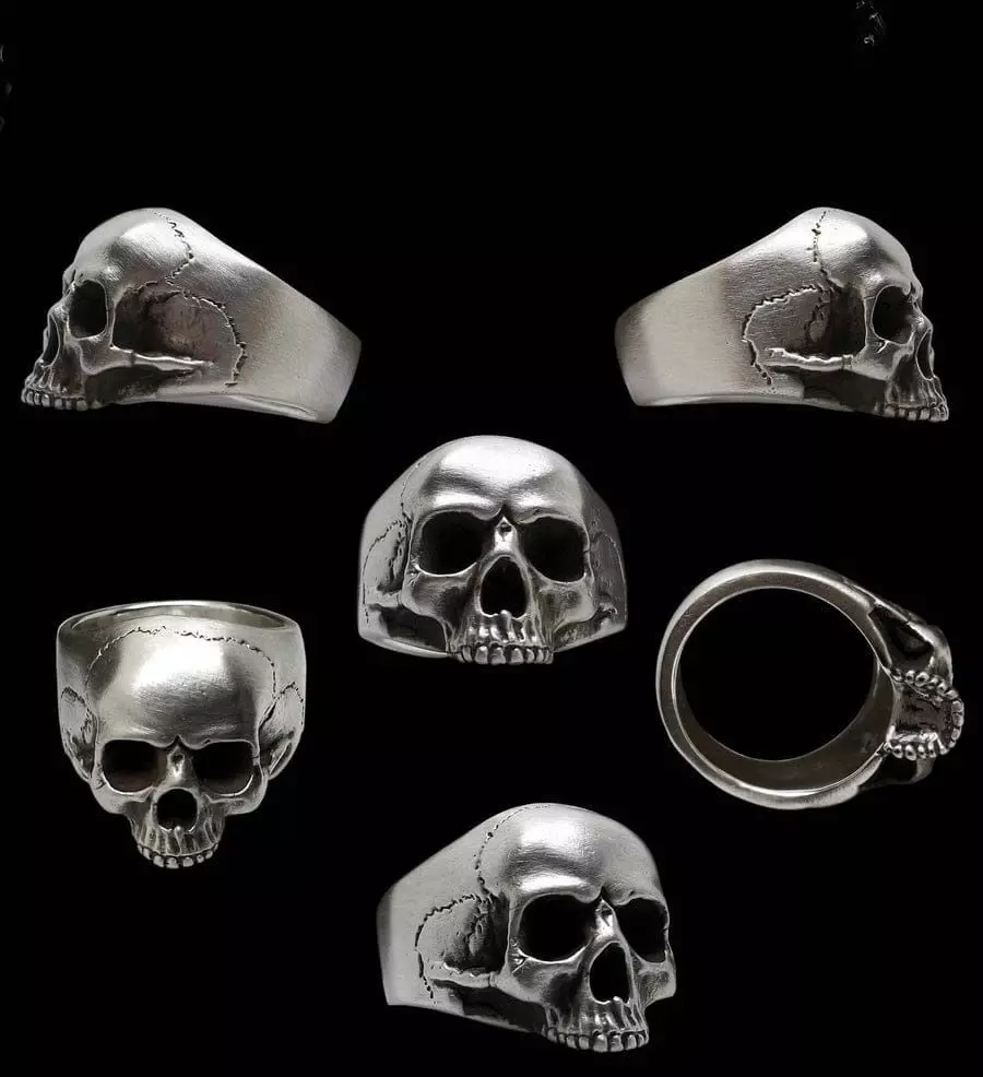 Skull Ring 3D print model_0