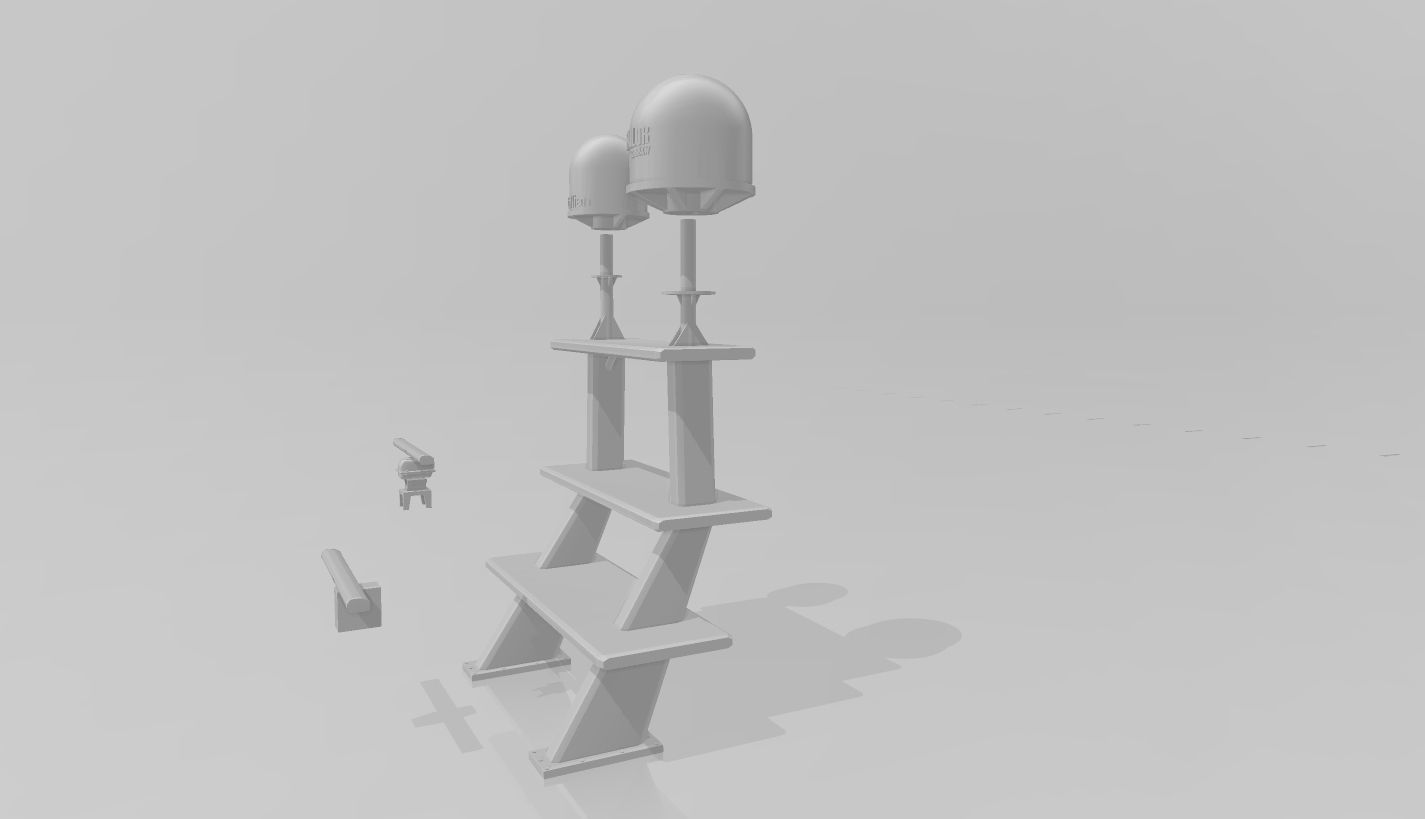 AHTS ship mast 3D print model_2