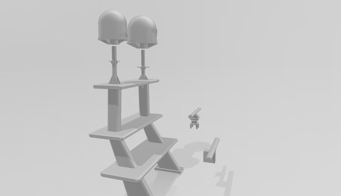 AHTS ship mast 3D print model_1
