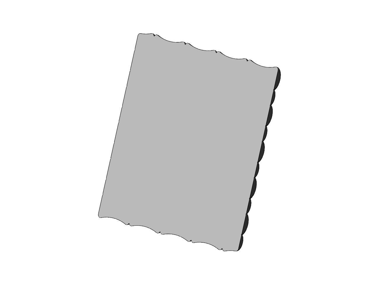 Bamboo texture 3d relief panel for CNC and 3d prinitng 3D print model_5