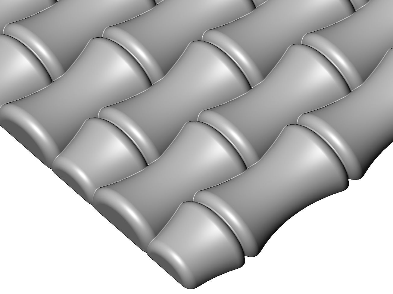 Bamboo texture 3d relief panel for CNC and 3d prinitng 3D print model_3