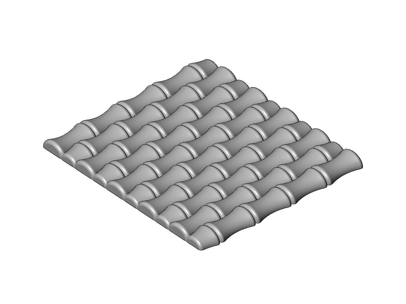 Bamboo texture 3d relief panel for CNC and 3d prinitng 3D print model_4