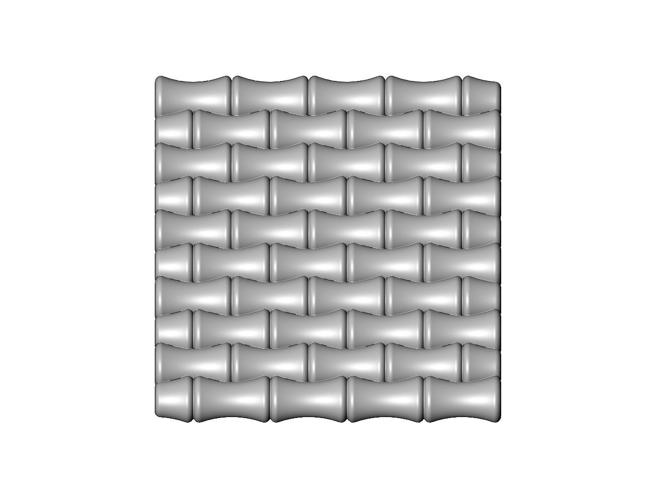 Bamboo texture 3d relief panel for CNC and 3d prinitng 3D print model_2