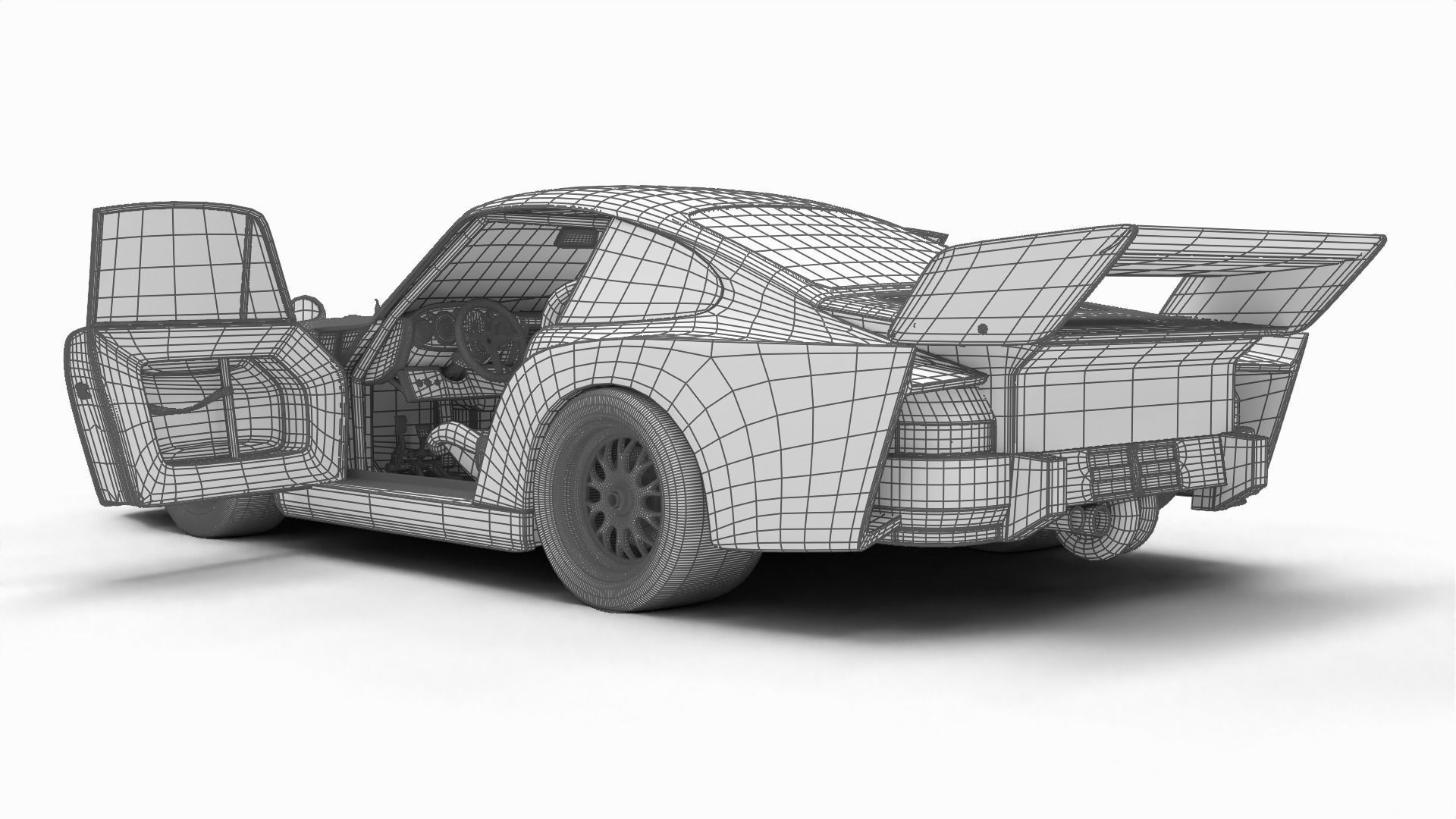Porsche 935 77 1977 Vaillant DRM Racing 3d model HQ 3D model_36