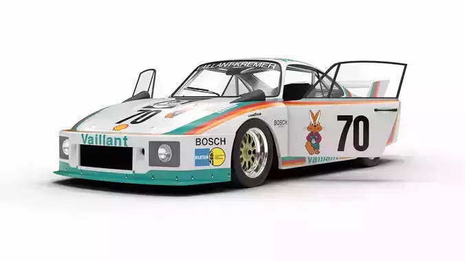 Porsche 935 77 1977 Vaillant DRM Racing 3d model HQ 3D model