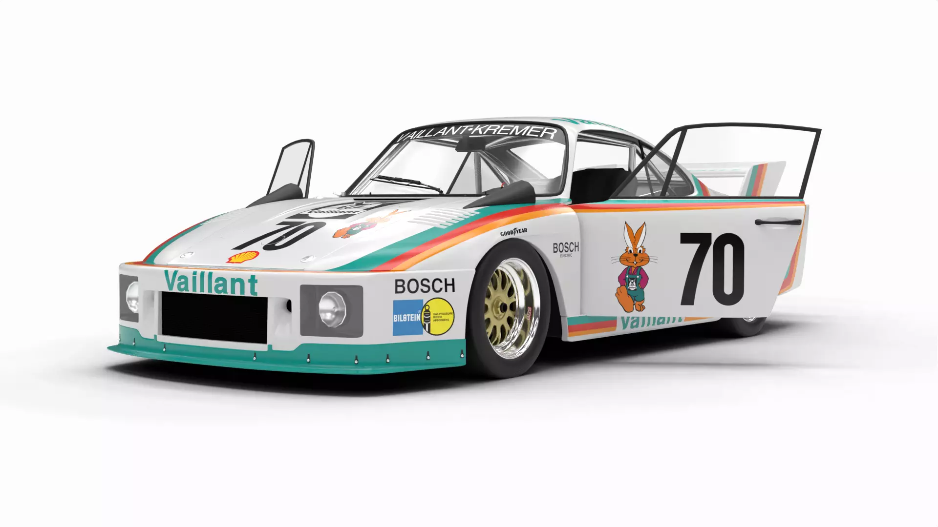 Porsche 935 77 1977 Vaillant DRM Racing 3d model HQ 3D model_0