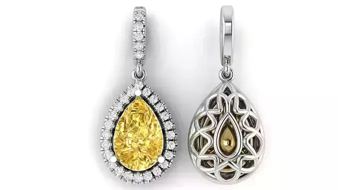 pear shaped diamond pendant