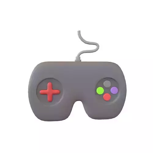 Game Controller Icon V1 002 Low-poly 3D model