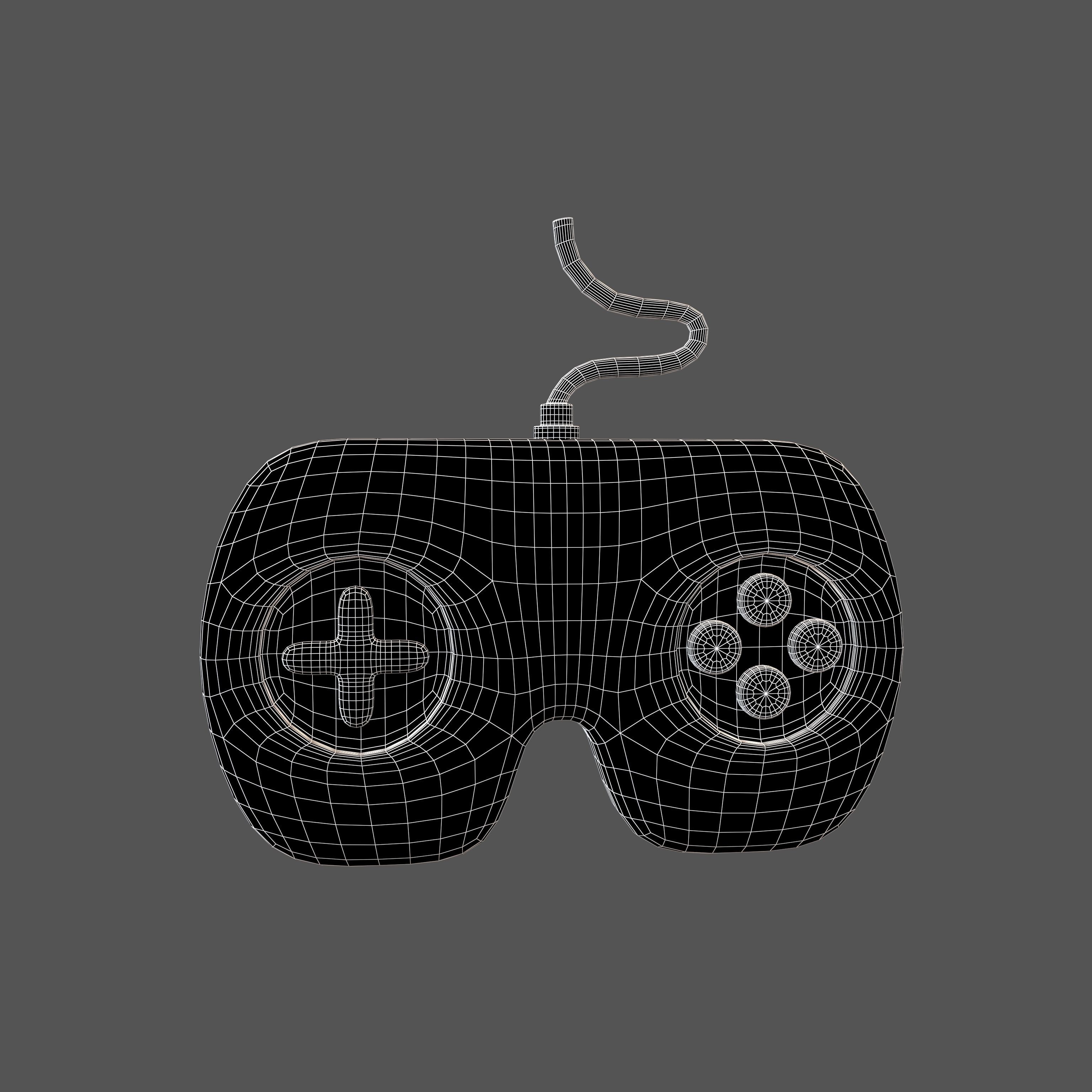 Game Controller Icon V1 003 Low-poly 3D model_4