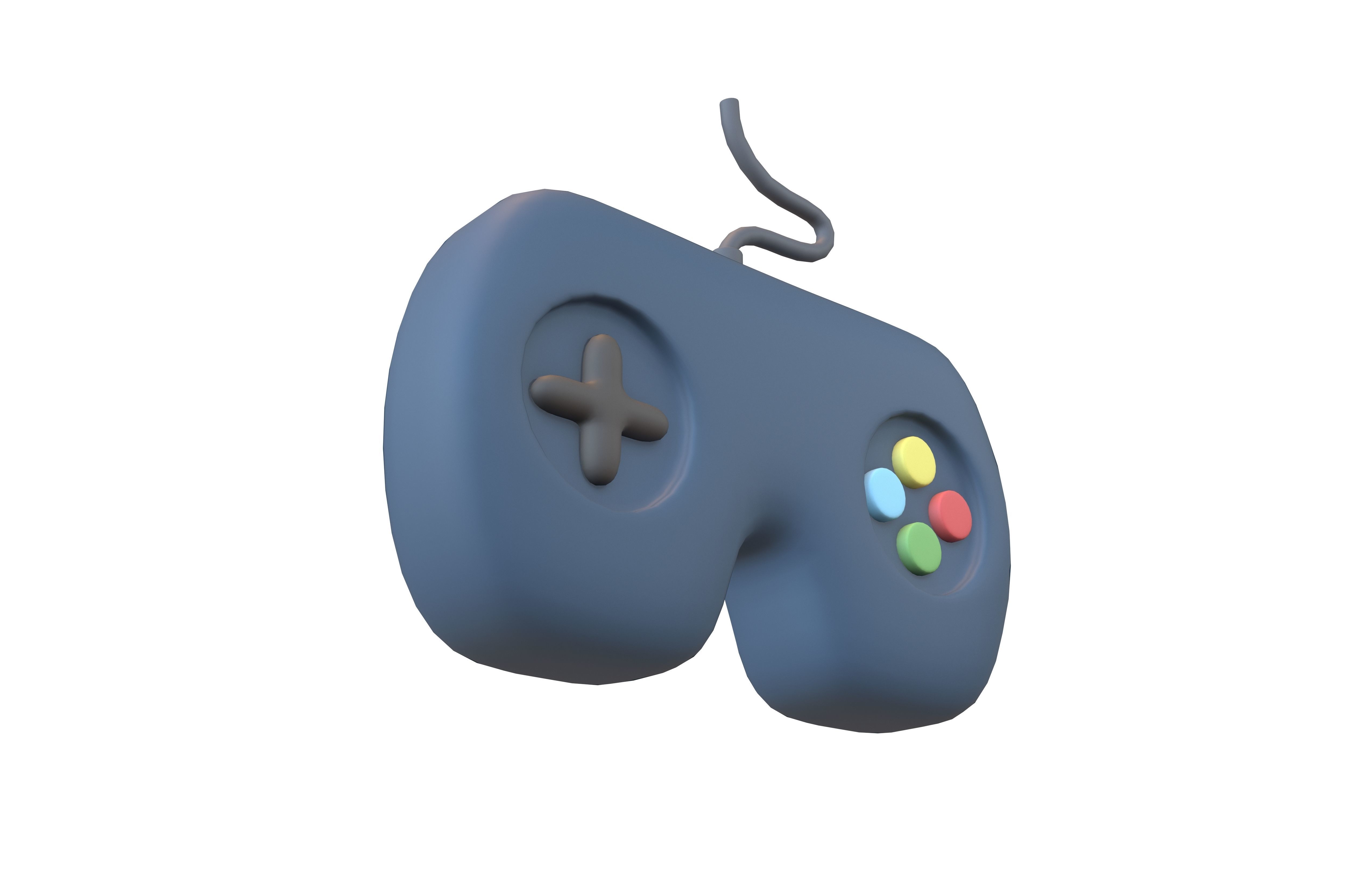 Game Controller Icon V1 003 Low-poly 3D model_3