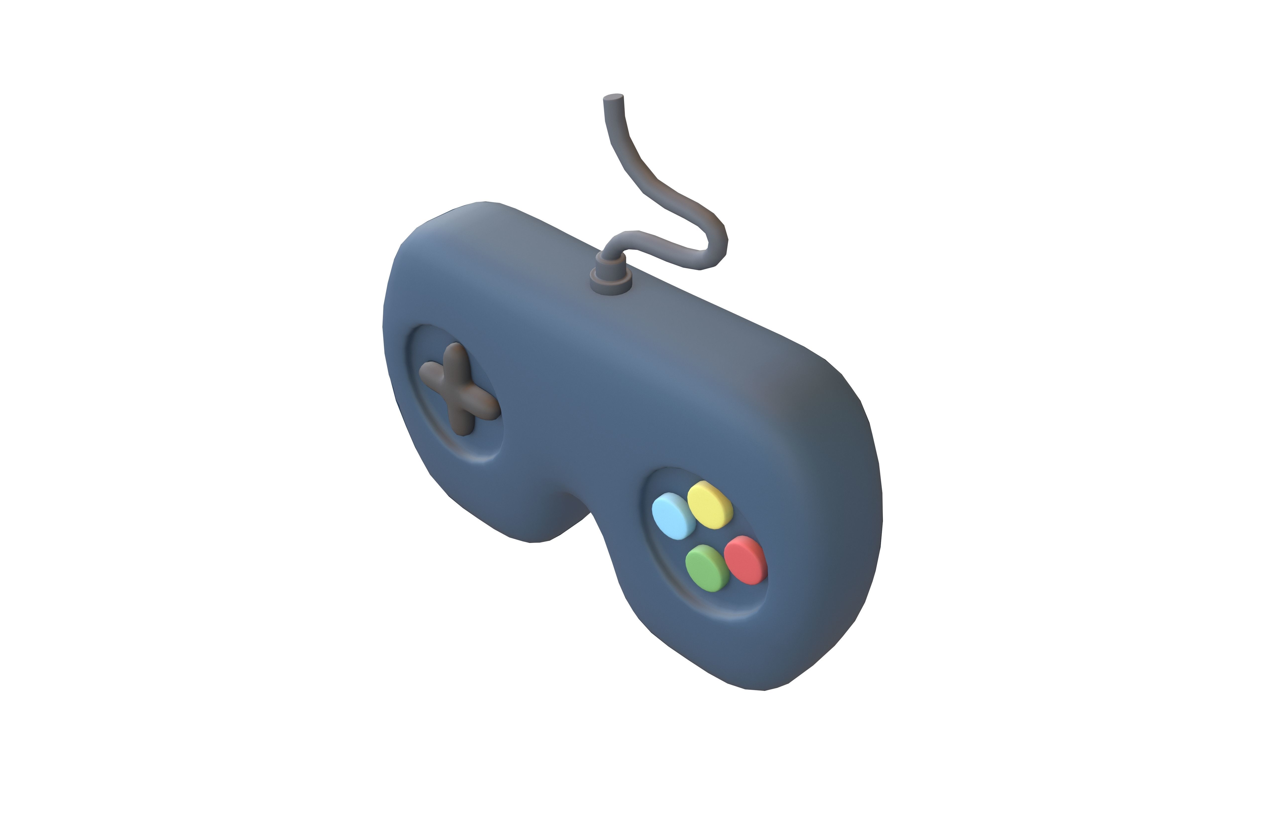 Game Controller Icon V1 003 Low-poly 3D model_2