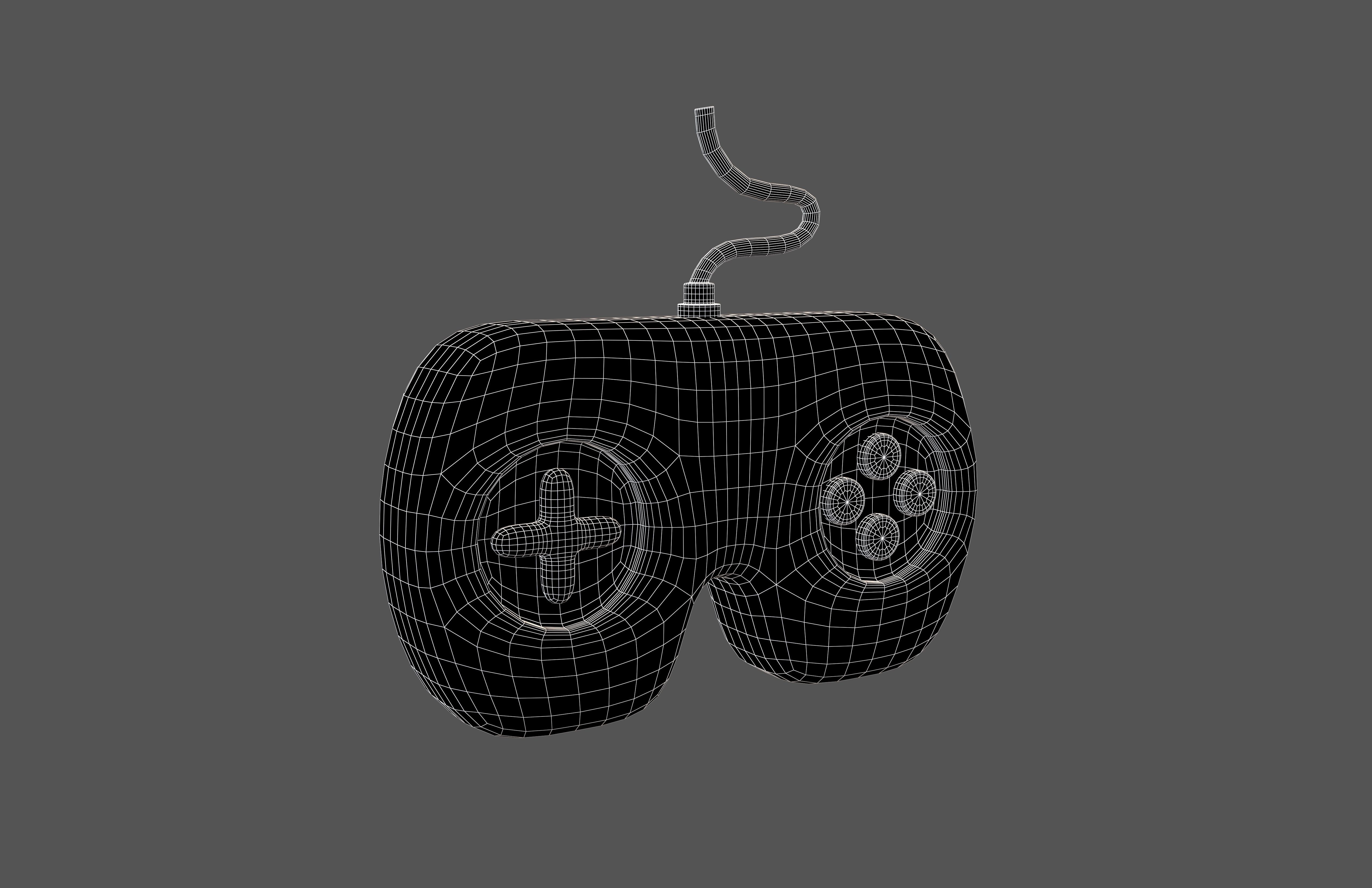 Game Controller Icon V1 003 Low-poly 3D model_5