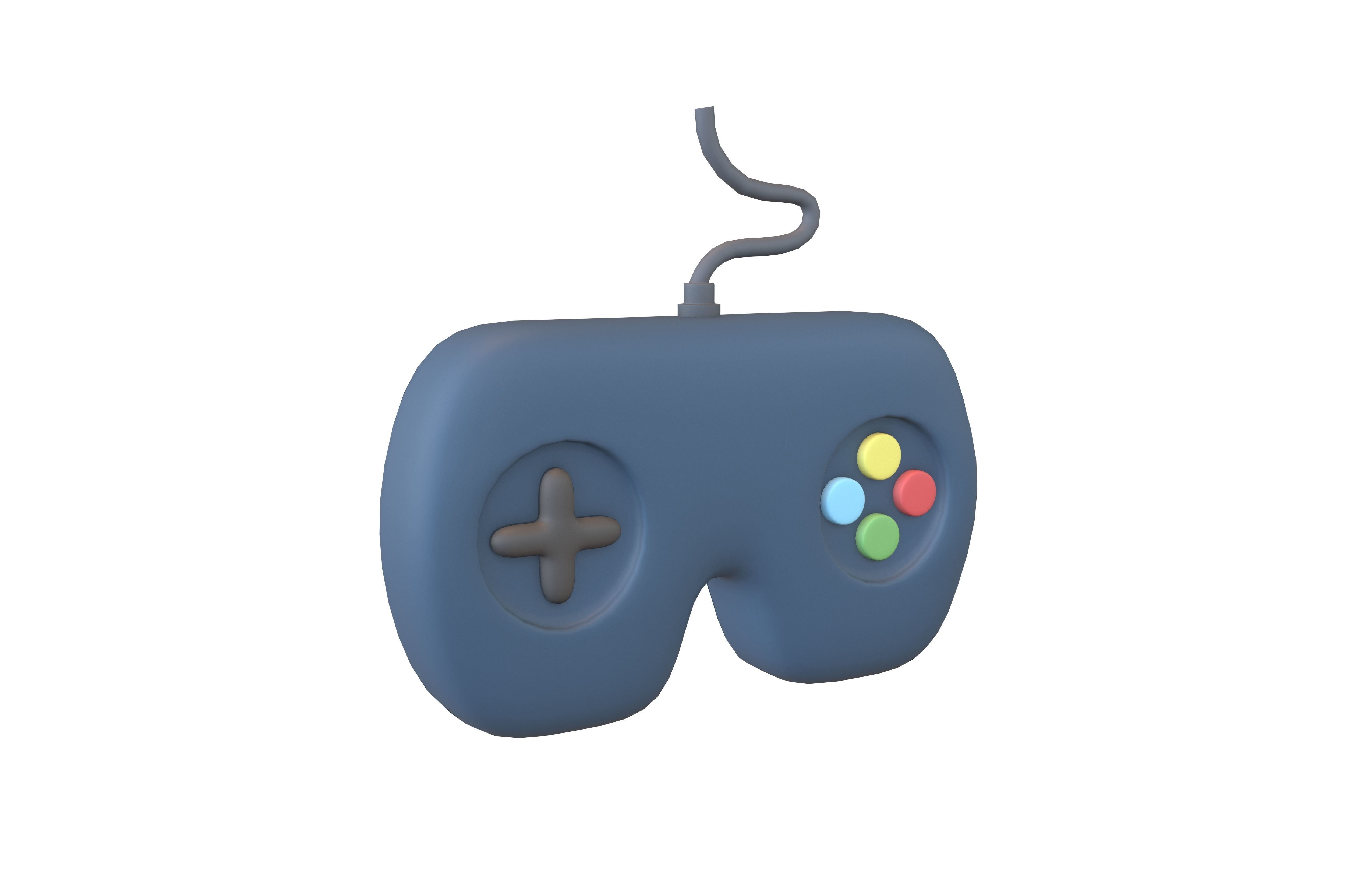 Game Controller Icon V1 003 Low-poly 3D model_1